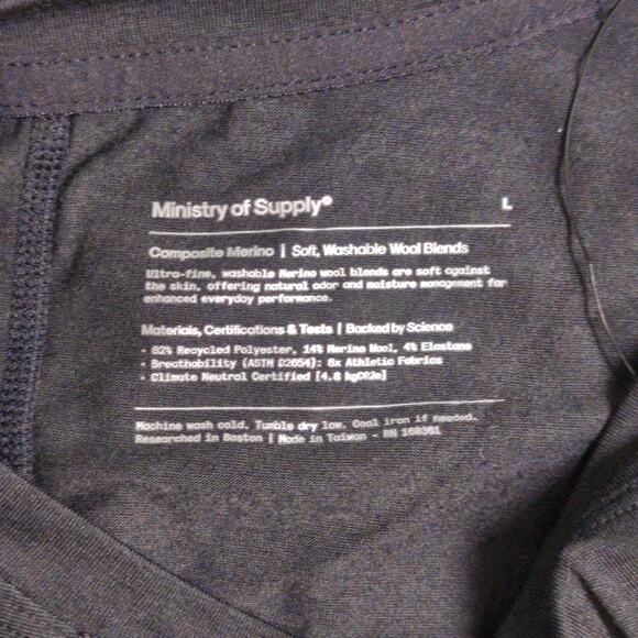 NWT Ministry of Supply Black Composite Merino Active Tank Sleeveless Crew Size L - Picture 4 of 7